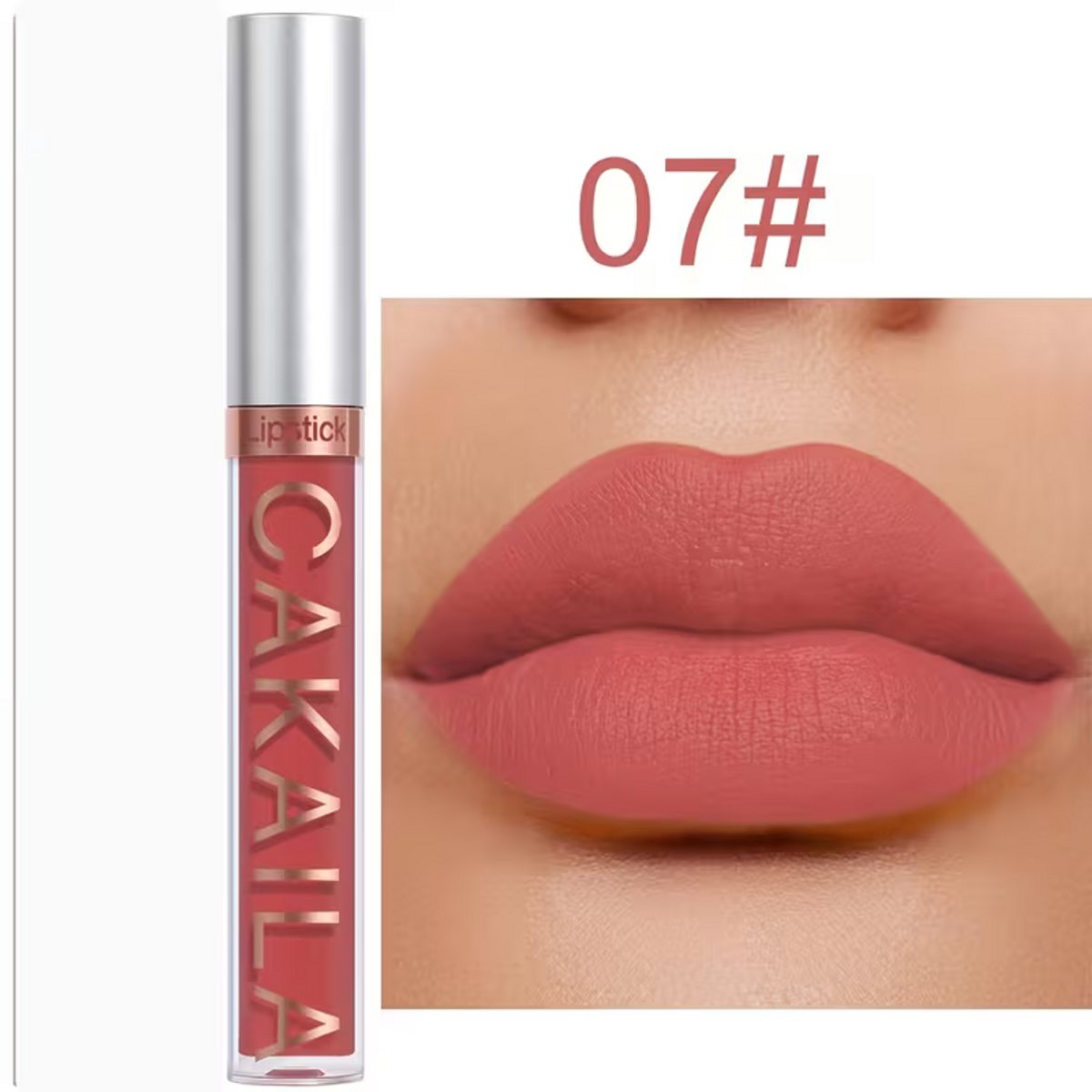 Matte Lippenstift Nude Roze – Waterproof Lipstick – Langhoudende Vloeibare Lippenstift – Transferproof Lip Glaze