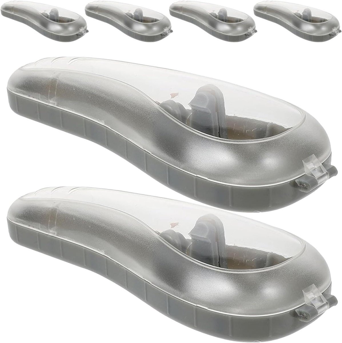 Scheermes beschermers - Reis etuis - Veilige opslag - Set van zes - 16.5 cm lengte - Grijs