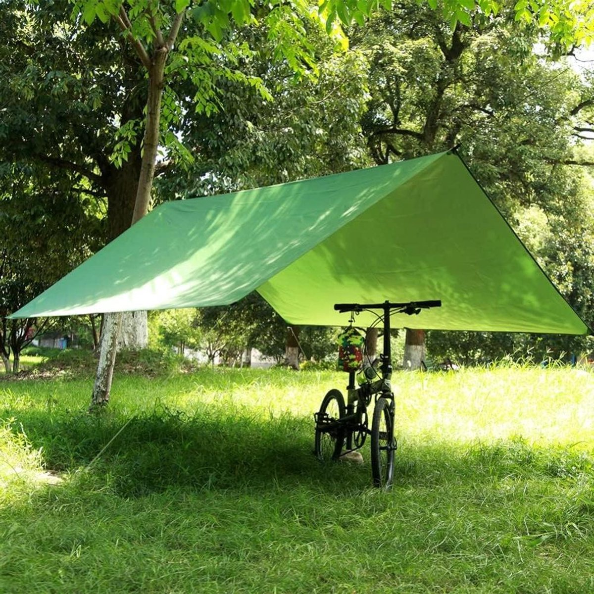 Outdoor Kampeerzeil - Tentzeil Luifel - Bescherming Buiten - Waterdicht UV-bestendig - 300x300cm - Zilver
