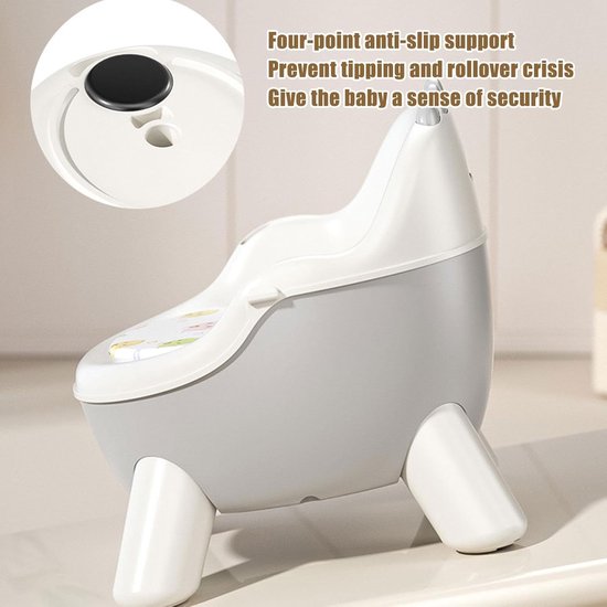 Peuter Eetstoel - Baby Zitje - Veilig Eten - Geluid Activering - 30x38x30 cm - Grijs — afbeelding 4
