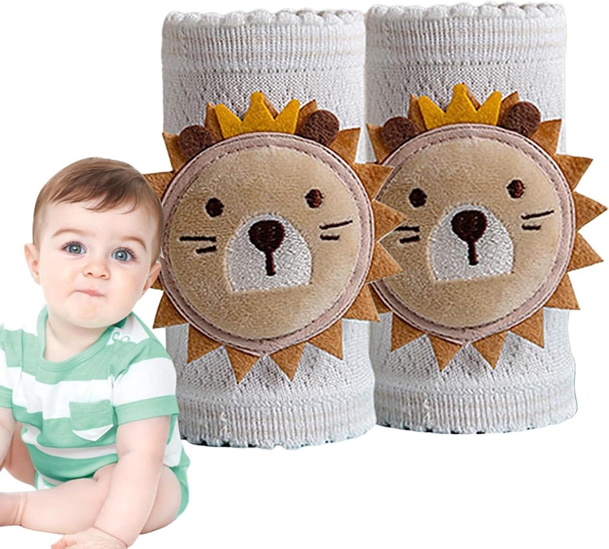 Baby Kniebeschermers - Peuter Beschermers - Kruipen Leren - Flexibel Ademend - 1 Paar - Multicolor