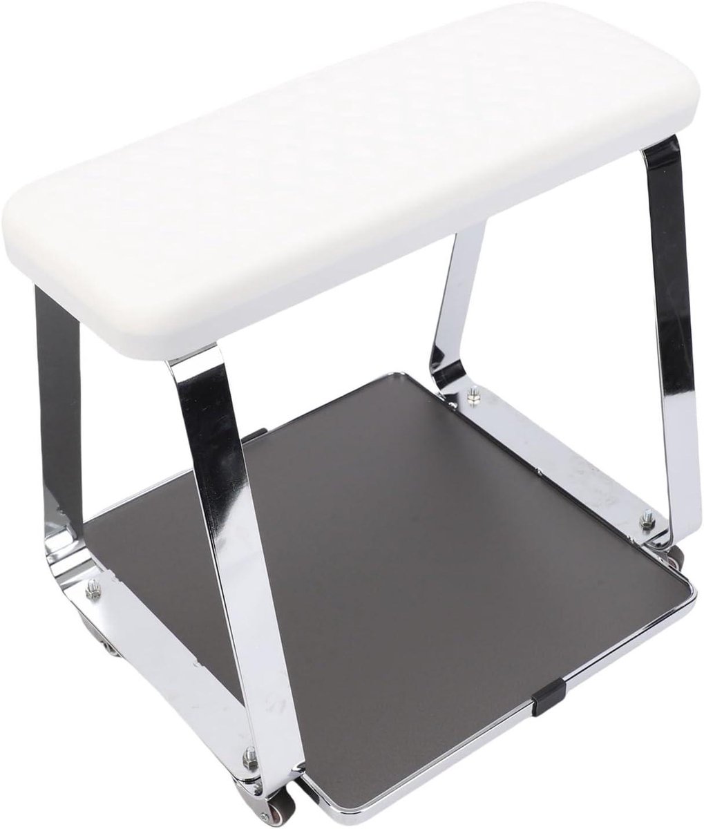 Voetbadwagen Pedicure - Voetsteun Trolley - Salon Gebruik - Traagschuim Kussen - 36 x 32.5 cm - Zwart