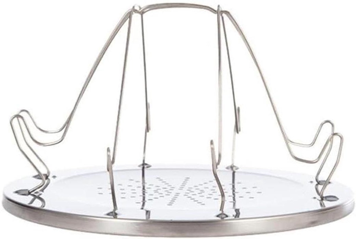 Camping Broodrooster - Vouwkamp Fornuis - Buiten Koken - Roestvrij Staal - 25x25x1 cm - Zilver