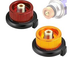 Gaspatroon Adapter - 2 stuks - Universele Verbinding voor Kamperen - Camping Gasadapter - Branders en Butaan Gasflessen - voor Buiten en Kamperen