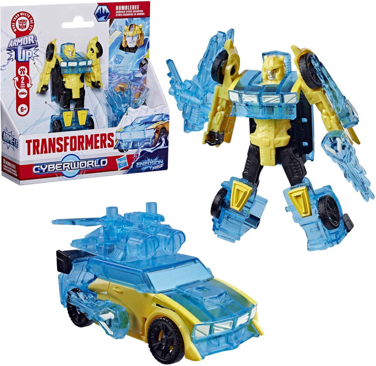 Transformers CYBERWORLD Energon Surge Bumblebee Armored Cyber Changers - Actiefiguur