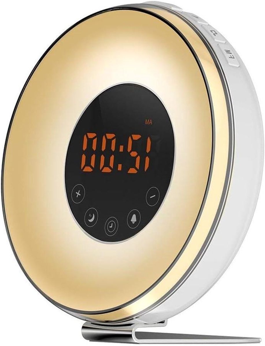 Wake up Light - Alarm Klok - Rustig Ontwaken - Zonsopgang Simulatie - 17 cm - Wit