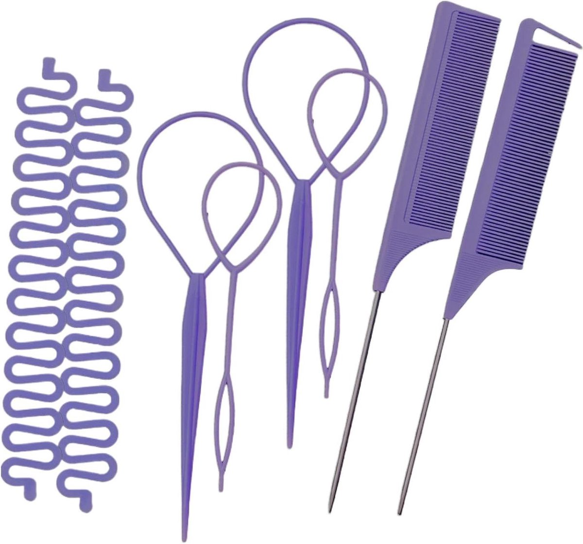 Haarstyling Tools - Vlecht Styling - Dagelijkse Looks Creëren - Zacht Rubber Materiaal - 24 x 8 x 1 cm