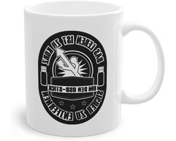 Koffiemok - Thema Mok - Koffie Drinken - Uniek Design - 1.0 Eenheid - Wit