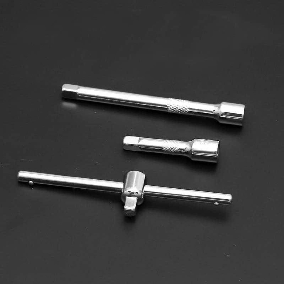 Gereedschapsset - Rateldopset Handgereedschap - Auto Reparaties - Fijne 24T Ratelsleutel - 46 Delig - Zilver