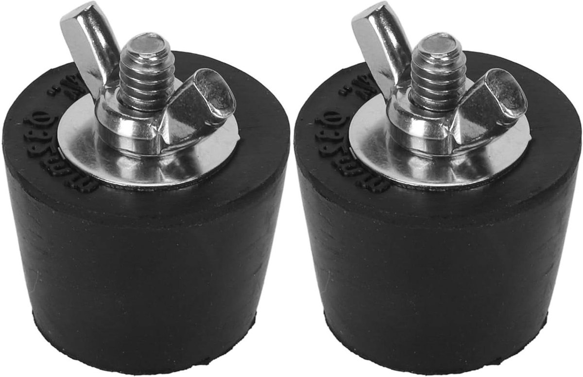 Zwembad Overwinteringsplug - Pijpplug Zwembad - Zwembad Beschermen - Rubber Roestvrij Staal - 32 mm - Zwart