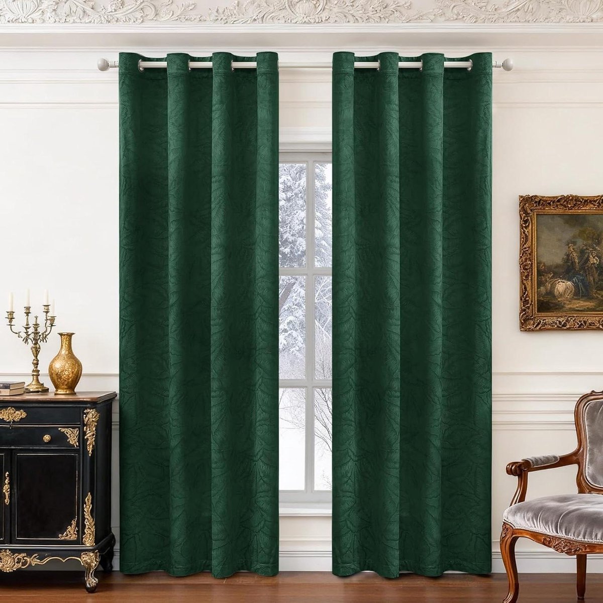 Velvet Verduisterende Gordijnen - Verduistergordijnen Kamerhoge Gordijnen - Slaapkamer Verduisteren - Warmte- en Koude-isolerend - 2x 140x22