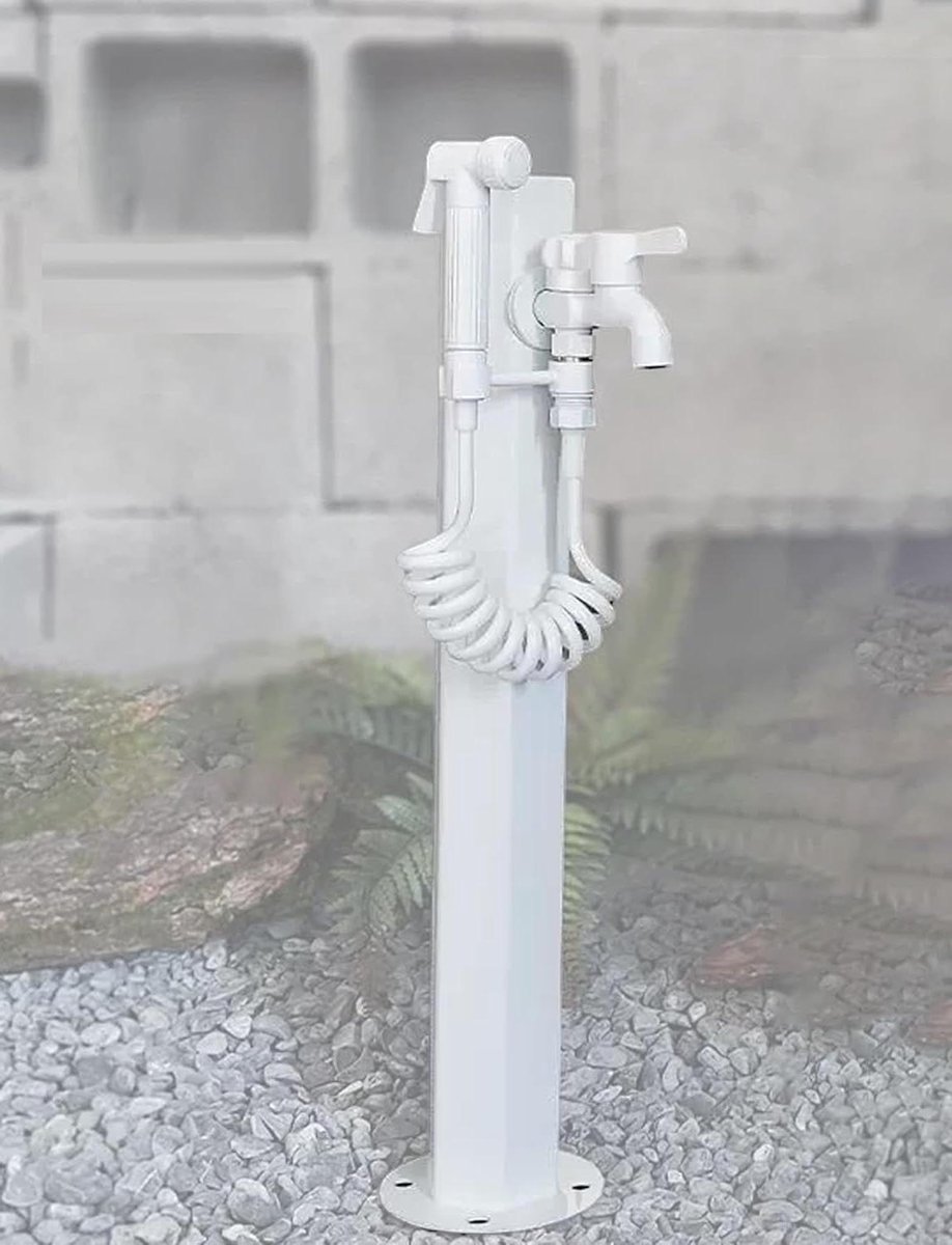 Tuinwaterkolom - Buiten kraan - Tuin bewatering - Roestvrij staal - 60 cm - Natuurlijk