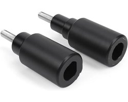 Frame Sliders Motorfiets - Valdoppen Beschermers - Motor Beschermen - CNC Bewerking - Voor/Achter - Zwart