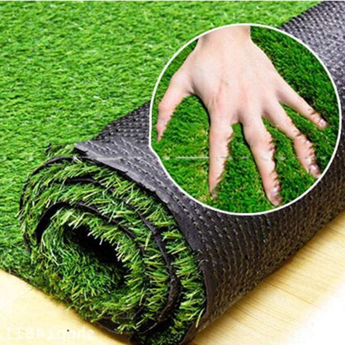 Kunstgras Mat - Imitatiegazon Buitenkleed - Buitenruimte Verfraaien - Realistische Textuur - 2 x 05 m - Groen