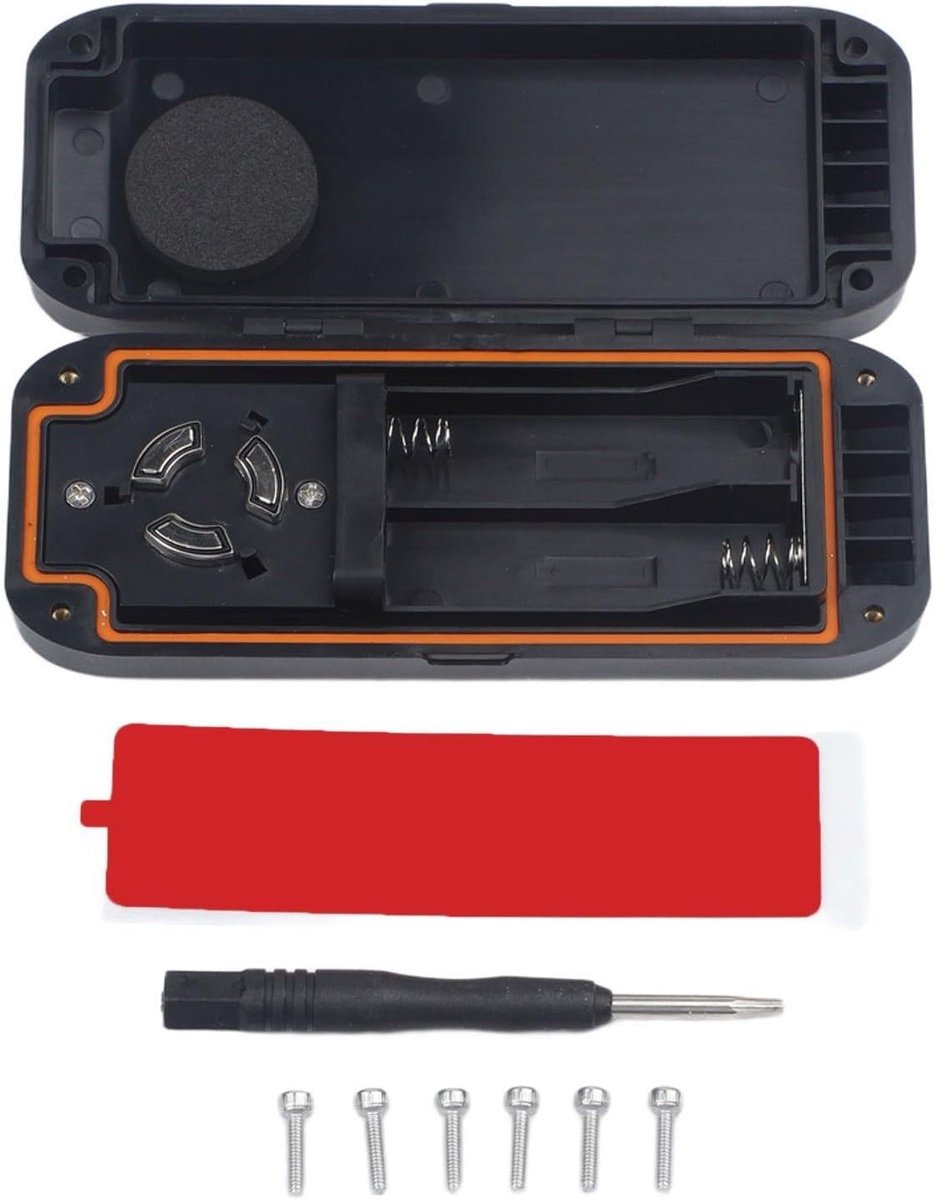 Batterijbehuizing - Extra stroom - Apparaat voeden - IP68 waterdicht - 2 AA batterijen - Zwart