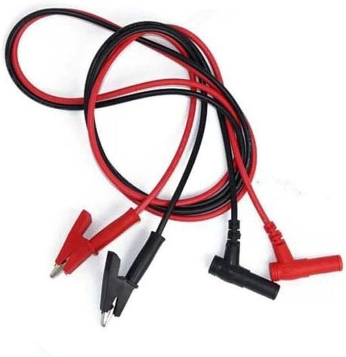 Testkabels Multimeter - Meetkabel Set - Elektrisch Testen - Geïsoleerde Koperen Kern - 105Cm Lengte - Rood Zwart
