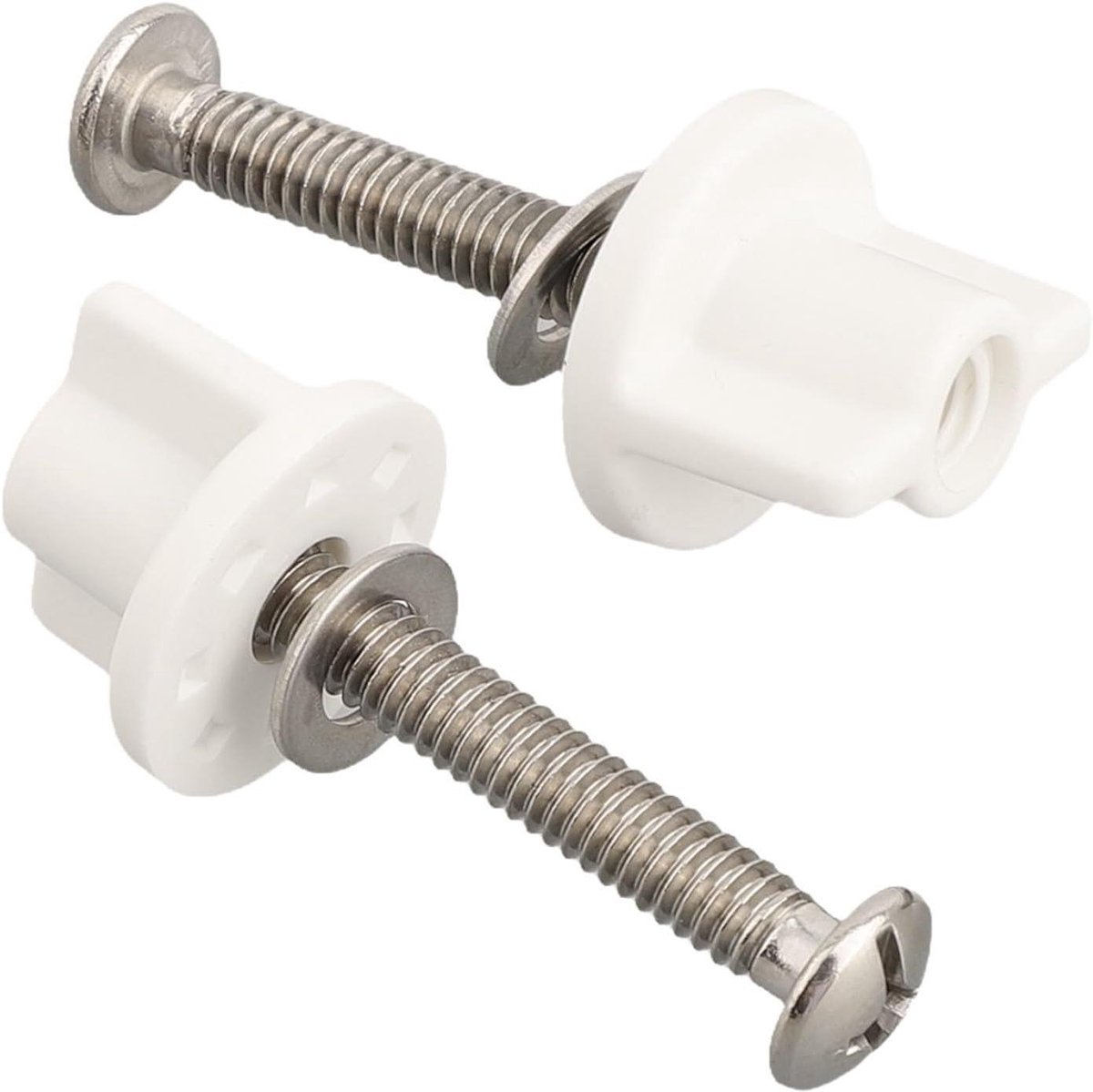 Toiletzitting Bevestiging - Scharnier Set - Toilet Reparatie - Lekvrije Pasvorm - Universeel - Zwart