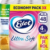 Papier toilette Edet Ultra Soft avec paille - 4 plis - 48 rouleaux