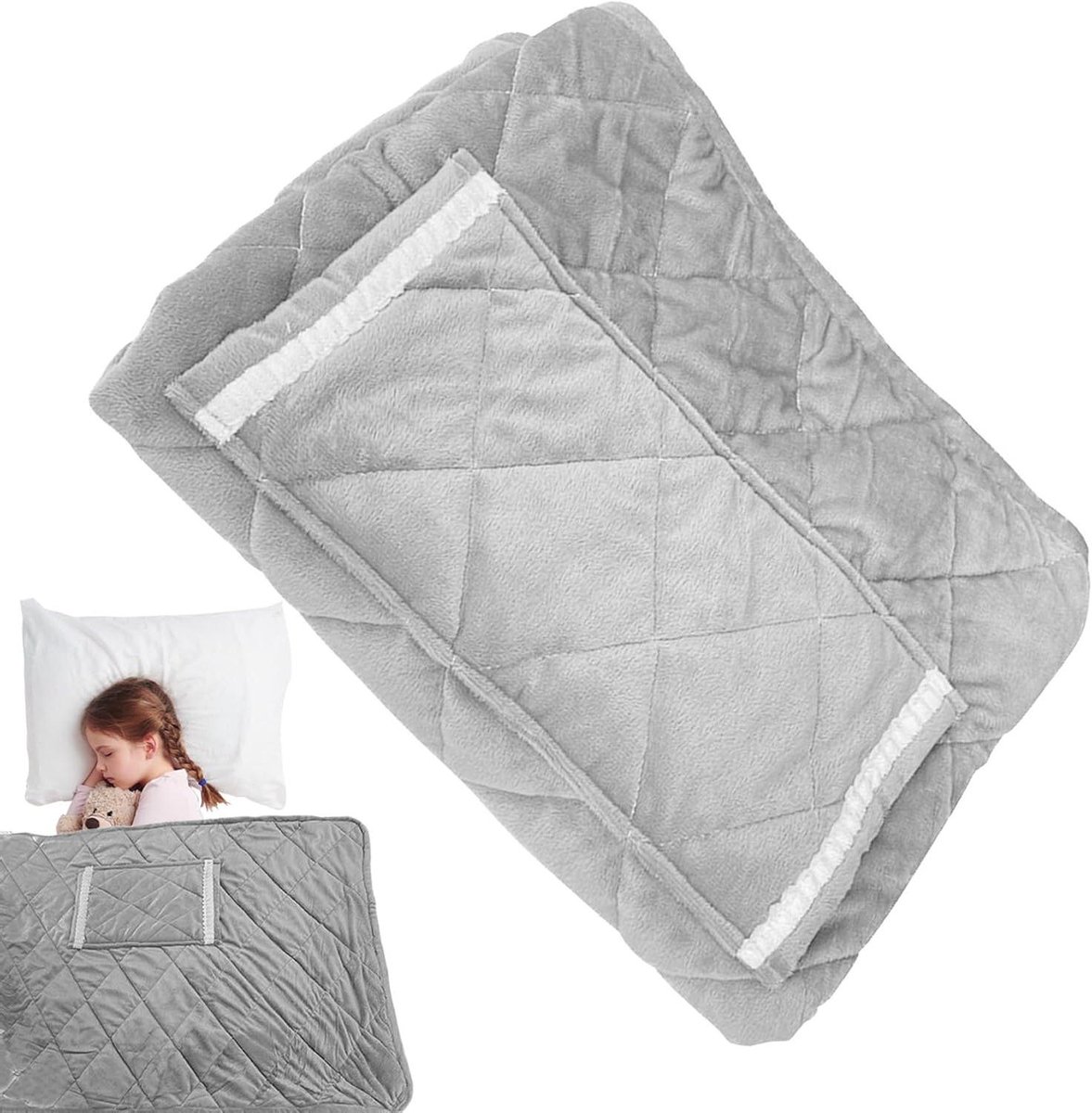 Verwarmde deken - Elektrische plaid - Warm blijven - Snelle gelijkmatige warmte - 60x80cm - Grijs