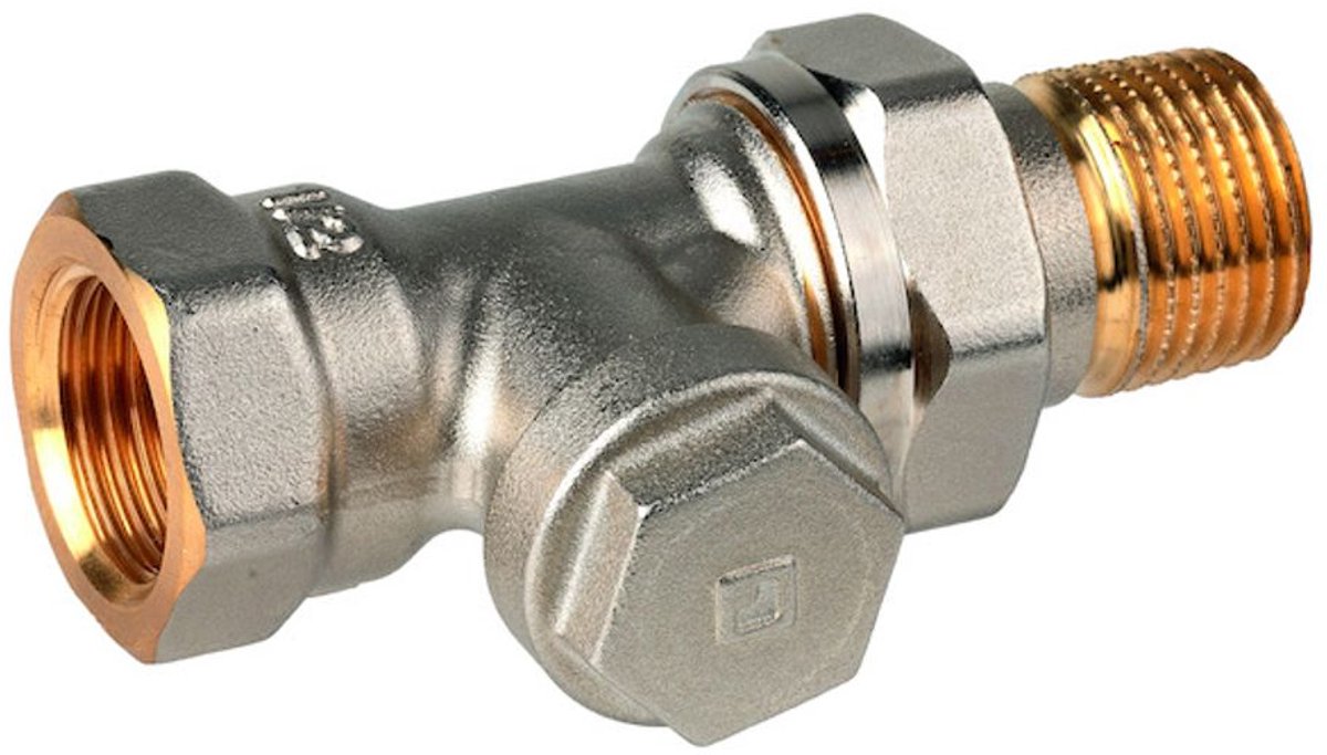 Resideo Retourventiel Verafix-E Messing, vernikkeld, D, 1/2", V2420D0015