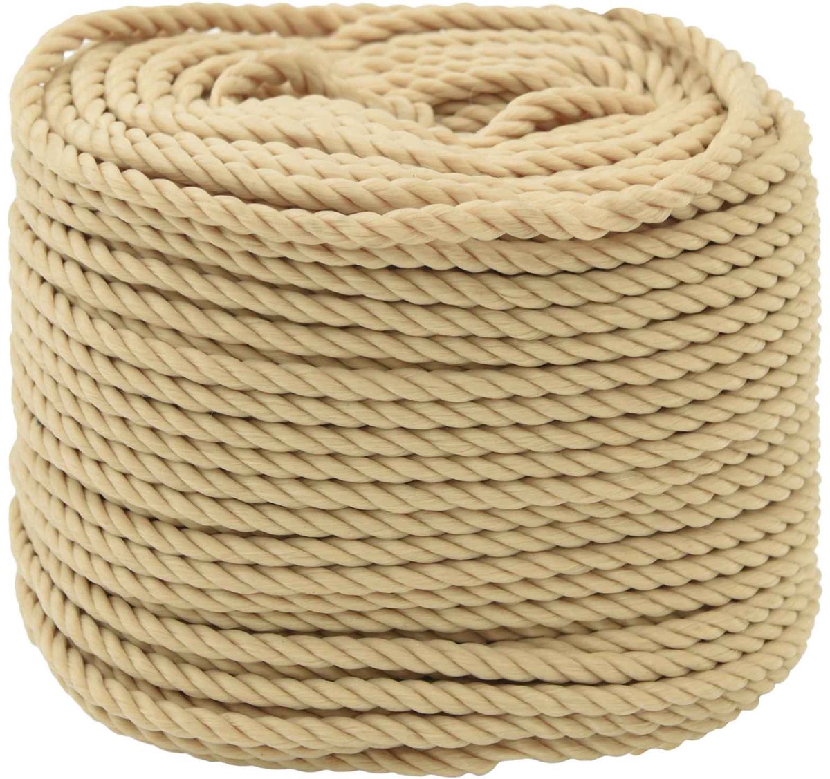 vidaXL - Boottouw - 6 - mm - 100 - m - Naturel