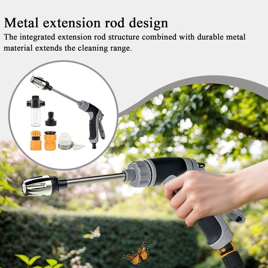Power Pressure Washer,Draagbare Outdoor Slangsproeier - Professionele hogedrukreiniger voor buiten, badkamer, garage, tuin — afbeelding 5