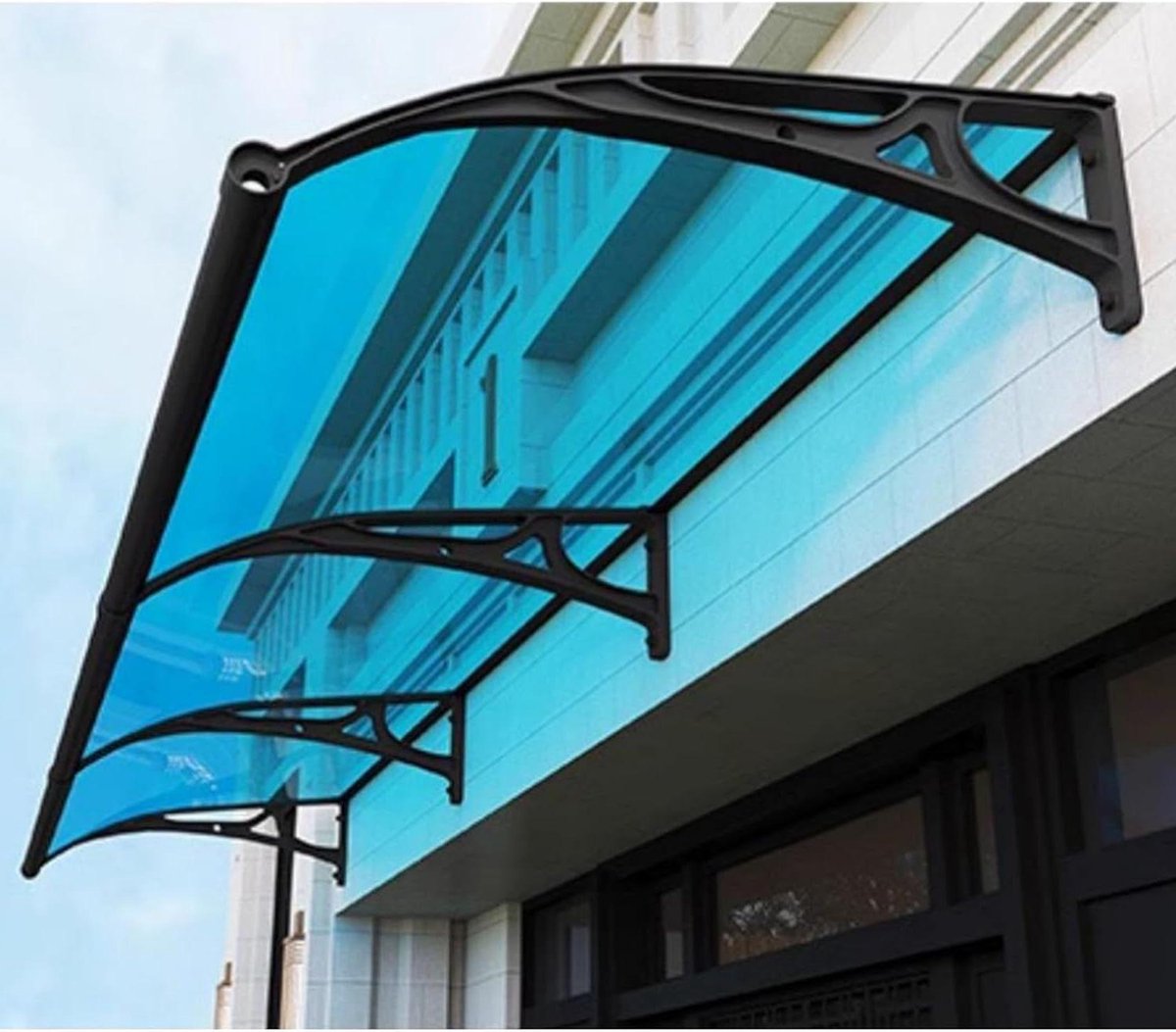 Buitendeur Luifel - Entree Overkapping - Weer Bescherming - Polycarbonaat Cover - 80x180cm - Blauw