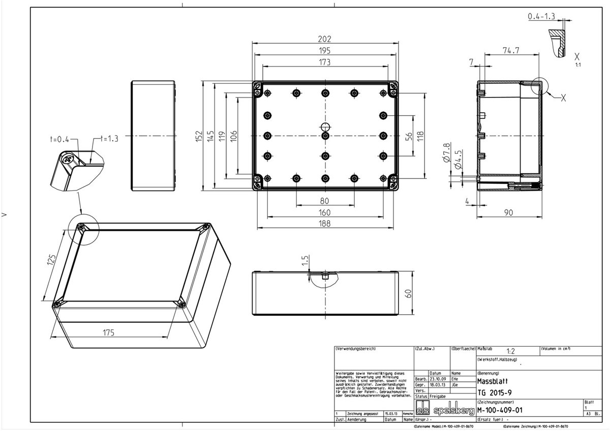 Spelsberg TG ABS 2015-9-o Installatiebehuizing 202 x 152 x 90 ABS Grijs-wit (RAL 7035) 1 stuk(s)
