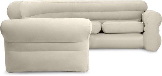 Intex Opblaasbare hoekbank - beige - 257x203x76 cm (bxlxh) van Intex — afbeelding 2