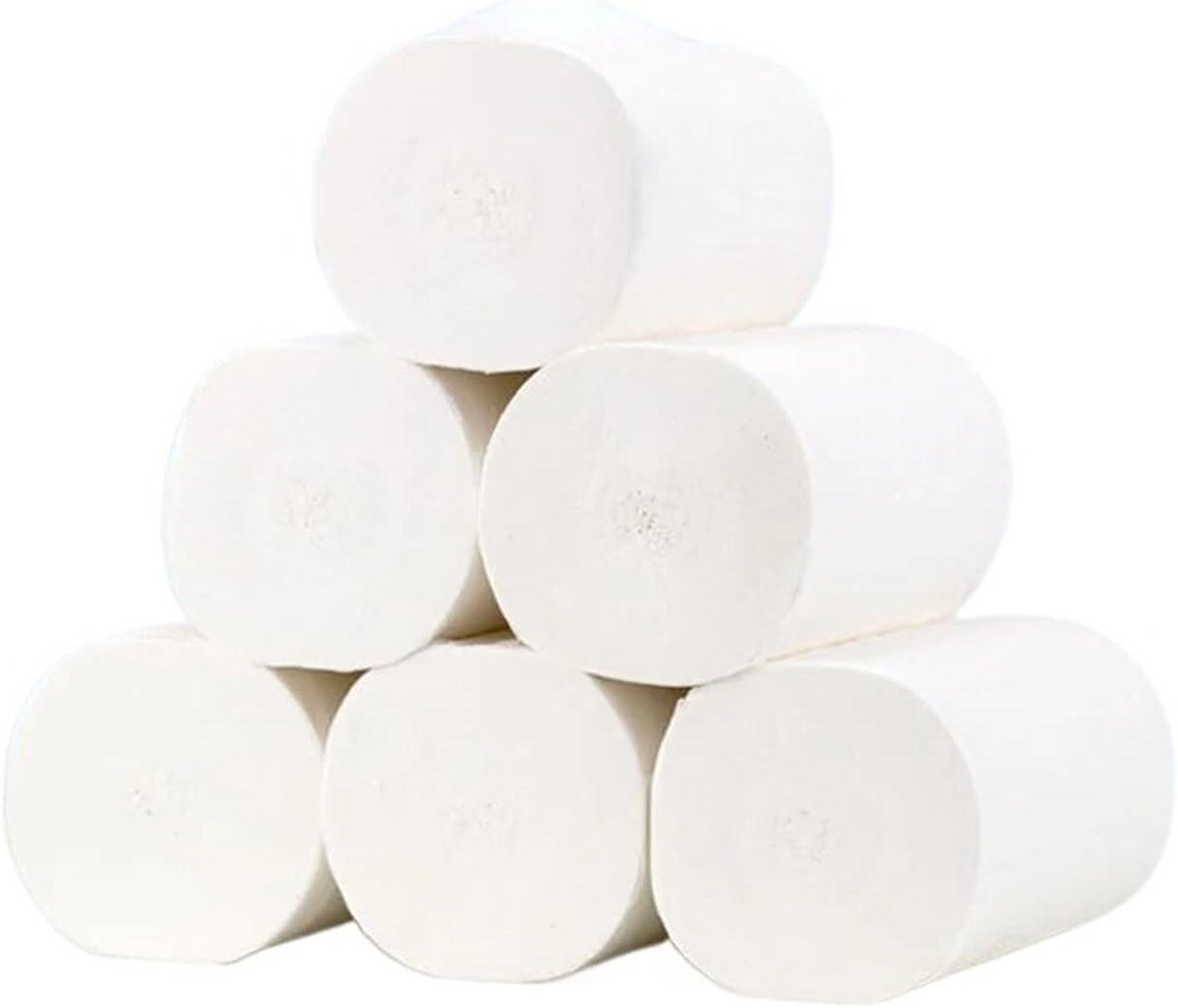Toiletpapier Pakket - Zacht Papier - Huishoudelijk Gebruik - Houtpulp 5 Laags - 6 Rollen - Wit