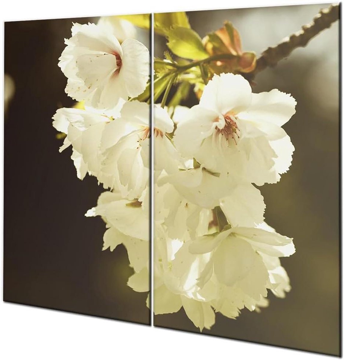 Fornuis Afdekplaten Keramische Deksel Keuken Beschermen Krasbestendig Glas 60x52 cm Wit