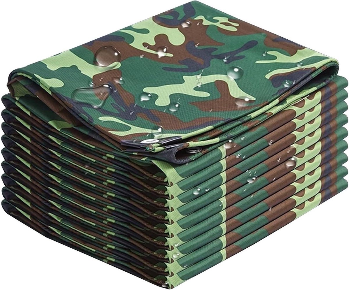 Zwaar Dekzeil - Camouflage Zeil - Buiten Beschermen - Versterkte Tules - 3 x 3 Meter - Groen