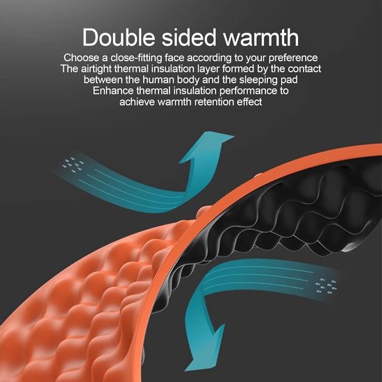 Schuim Slaapmat - Kampeer mat - Buiten slapen - Verbeterde warmte - 188x55 cm - Oranje — afbeelding 3