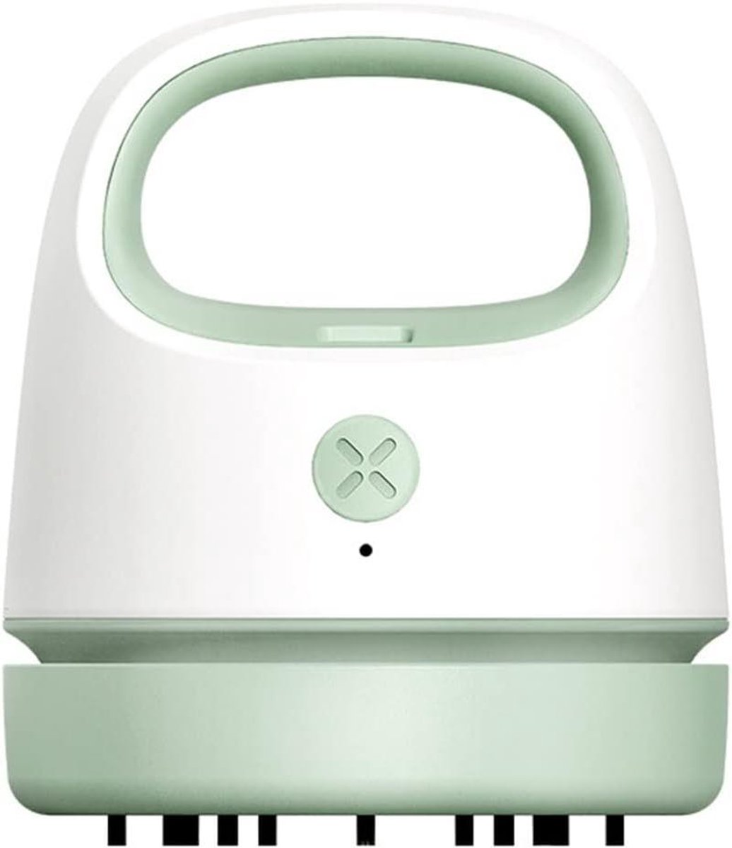 Handstofzuiger Draadloos - Mini Stoffer - Snelle Schoonmaak - Lichtgewicht Ontwerp - 500 Gram - Lichtgroen