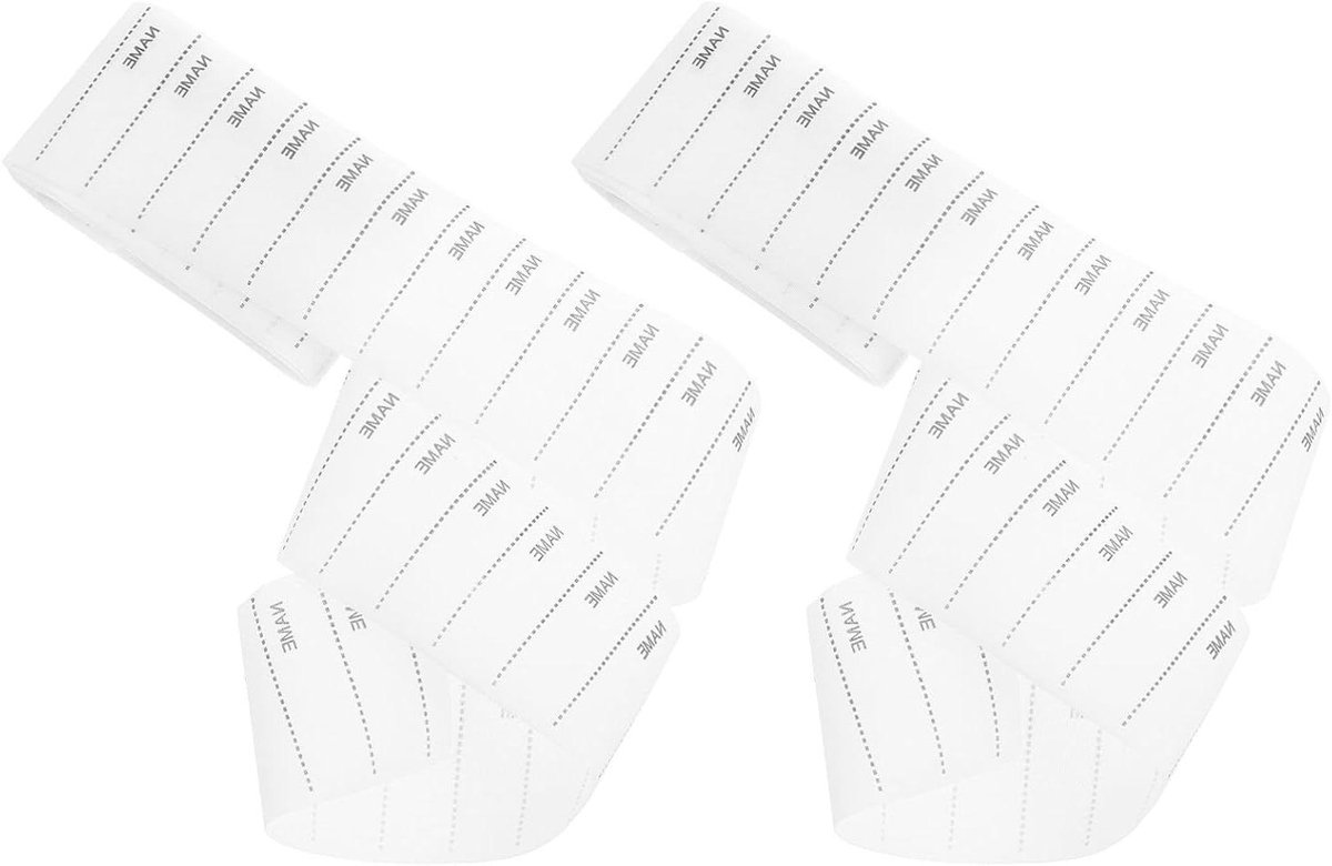 Wasbare Kleding Labels - Opstrijkbare Naamstickers - Kleding Markeren - Met Smeltlijm - 200x5.5CM - Wit
