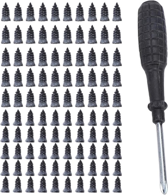 Jonlaki Bandenreparatieset met Spijkers, Schroefset voor Bandenreparatiepluggen, Vacuümbandreparatieset, Zelfbedieningsbandreparatieset voor Bandenreparatiespijkers, Hittebestendige Rubberen — afbeelding 3