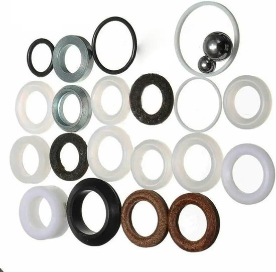 Verfspuit Afdichtring Set - Reparatieset Onderdelen - Apparatuur Onderhoud - Hoge Temperatuur Bestendig - 22 Stuks - Niet Gespecificeerd — afbeelding 5