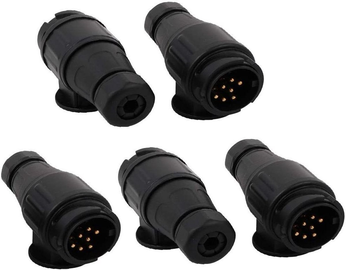 New Lon0167 5 stks 7 P Plastic Trailer Caravan Adapter Trekhaak Trekhaak Connector(5 Stücke 7 P Kunststoff Anhänger Caravan Adapter Anhängerkupplung Zugsockel Stecker)