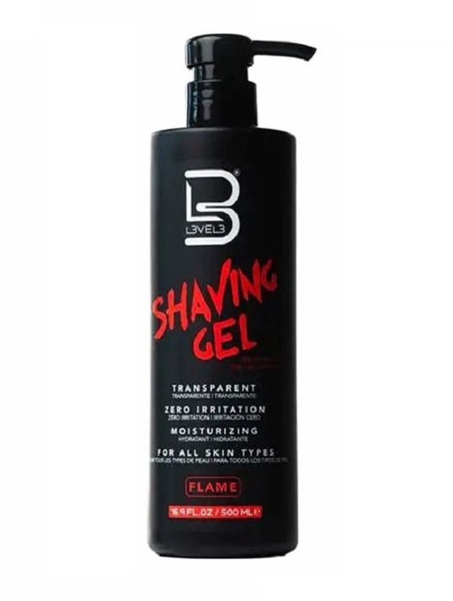 L3VEL3 Shaving Gel Flame 500ml