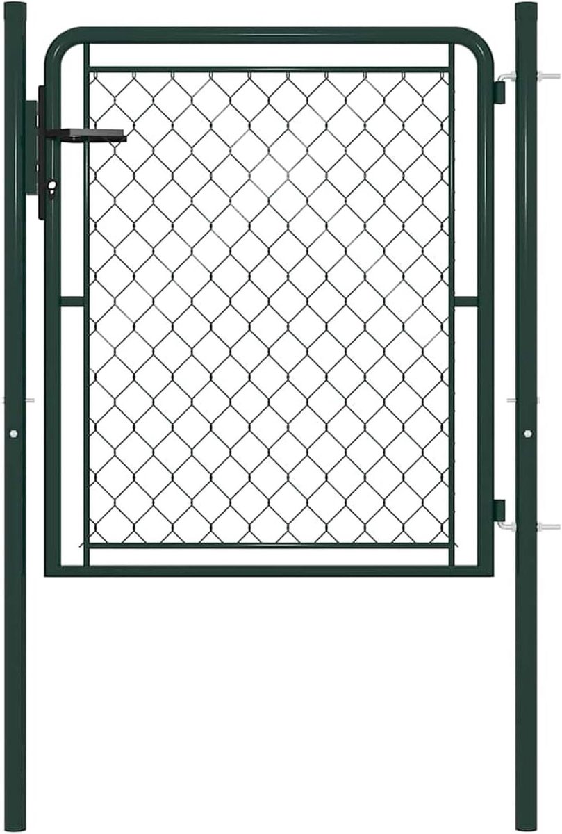 Tuinpoort Enkel - Tuindeur Omheining - Perceel Afbakenen - Robuust Staal Gelast - 100 x 75