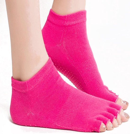 Sportsokken - Open Teensokken - Yoga Pilates - Antislip Zolen - One Size - Meerdere Kleuren — afbeelding 5