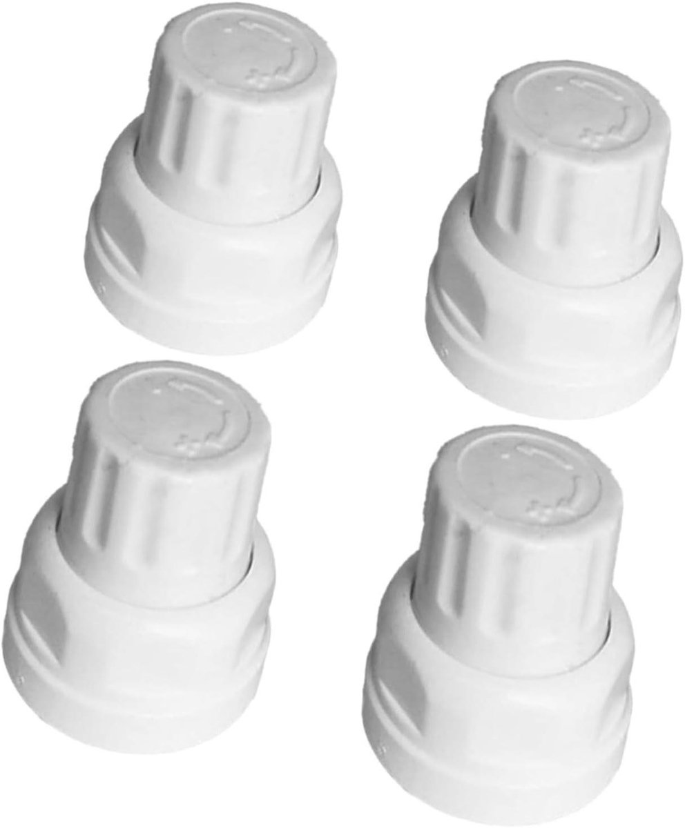 Thermostatische kraan - Radiator regelknop - Temperatuur regelen - Nauwkeurige instelling - 4 stuks - Wit