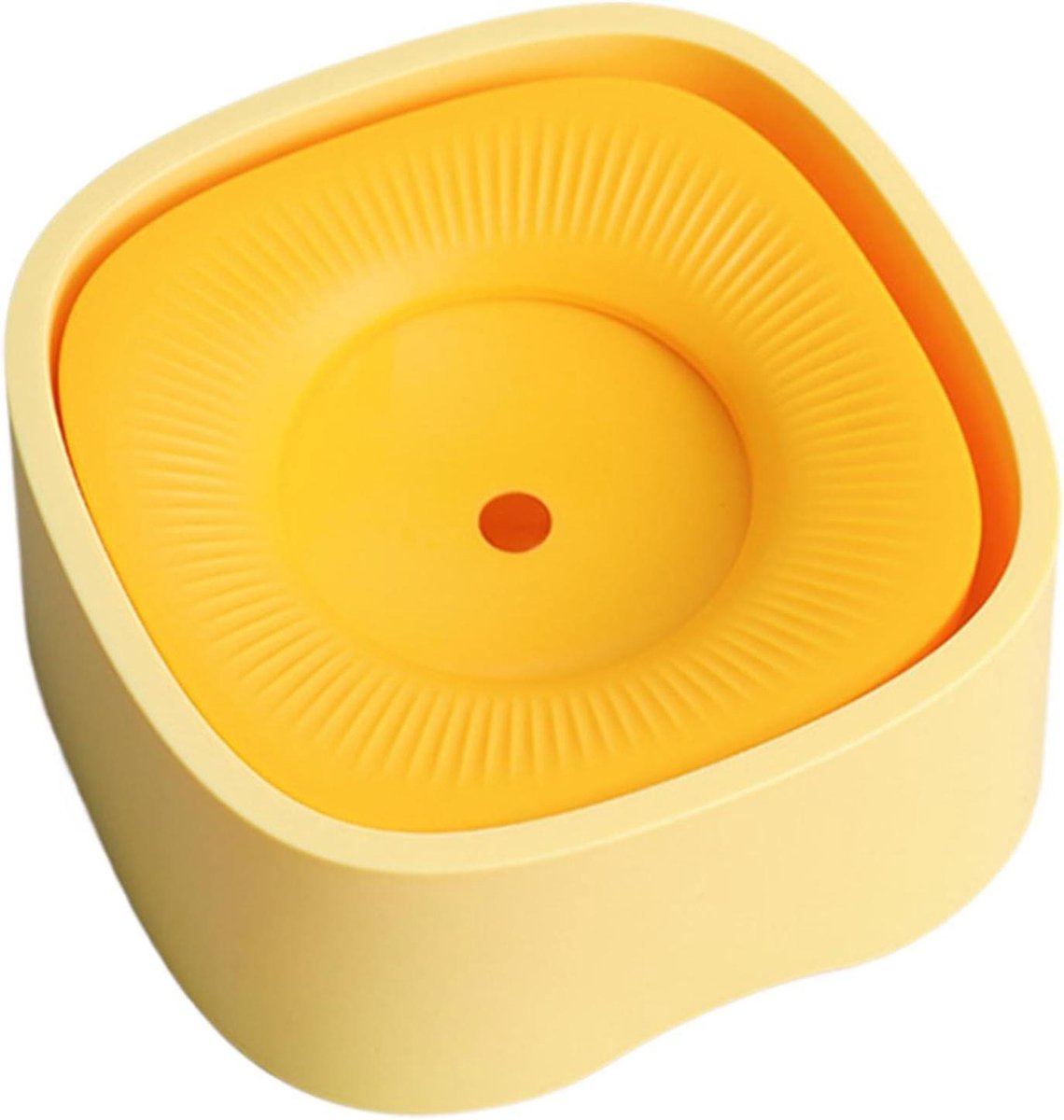 Honden Voerbak - Trage Drinkbak - Gemorsvrij Eten - Spetterwerende Opbouw - 20.8 cm - Geel