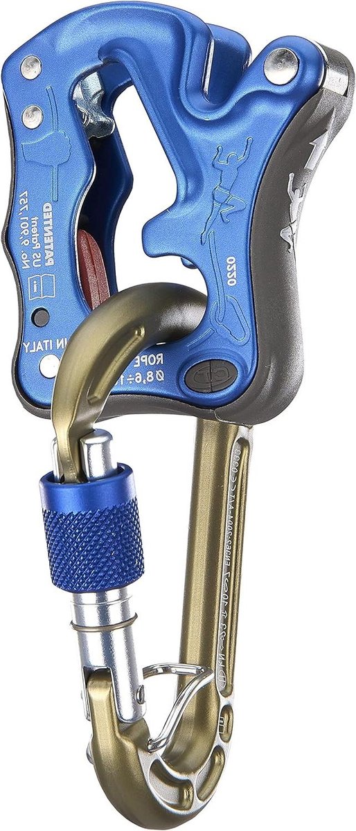 Handremveiliger Klimmen - Touwen Beveiliger - Klimmen Falesia - Compact Lichtgewicht - 86-105 mm - Blauw