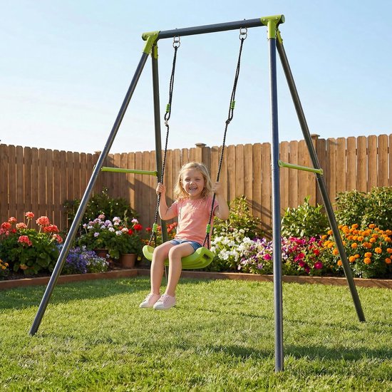 Babyschommel - Kinderschommel - Buiten Spelen - Ergonomische Zitting - Tot 25 kg - Groen — afbeelding 4