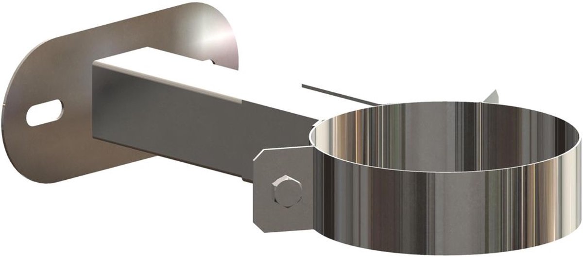 ATEC Wandafstandhouder 50-150mm DN80/125 RVS blank inkortbaar, 701744