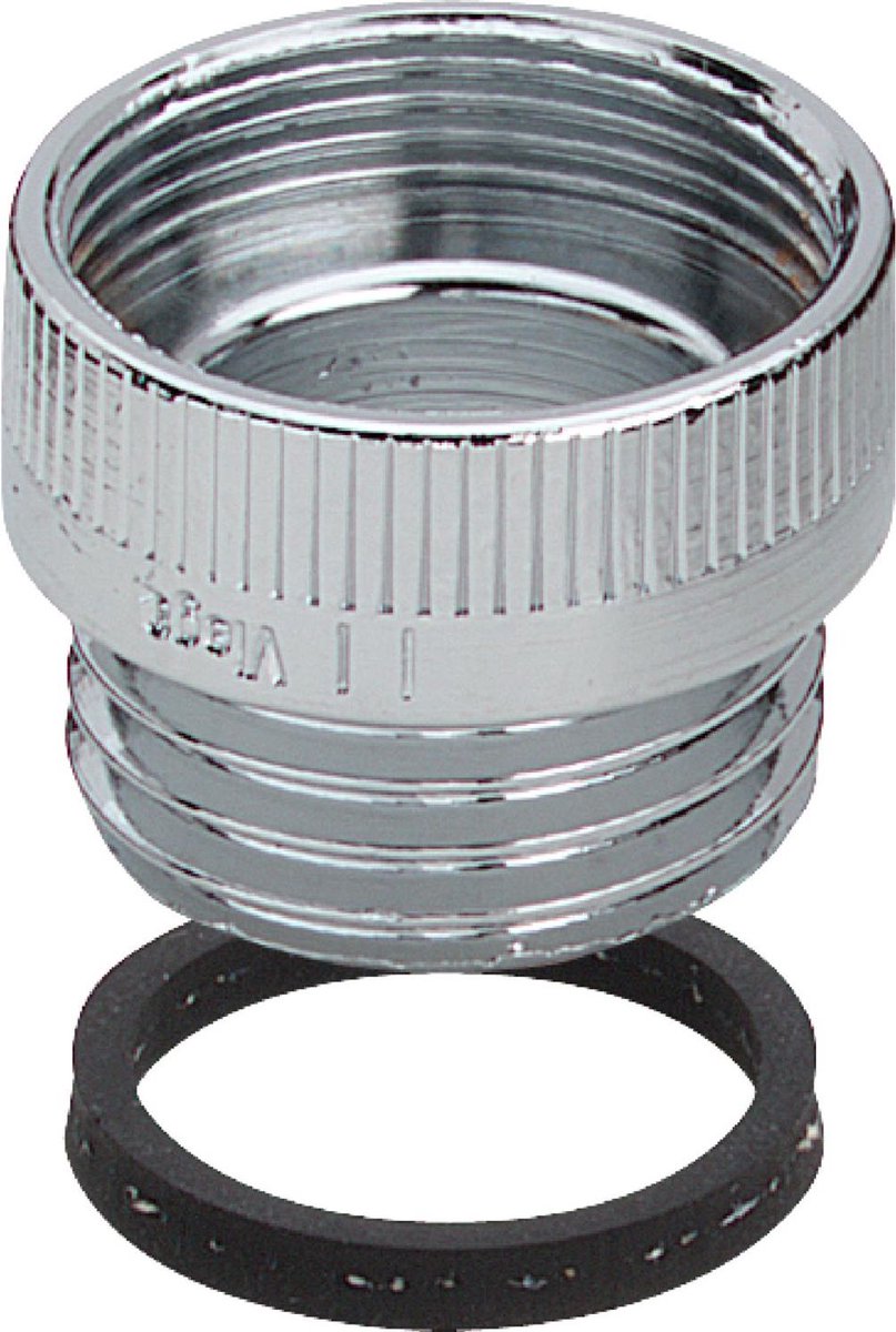 Viega Overgangsnippel, G 1/2a, M 22x1i roodgietwerk of siliciumbrons, verchroomd Model 3252, 448318