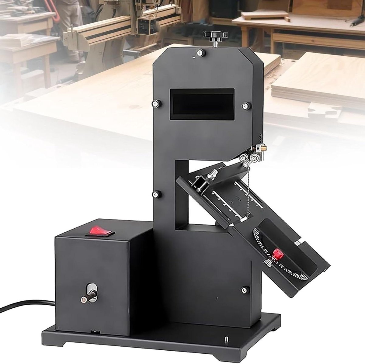 Elektrische figuurzaag - Houtbewerkingsmachine - Precisie zagen - 800W motor - 70 mm zaaghoogte - Grijs