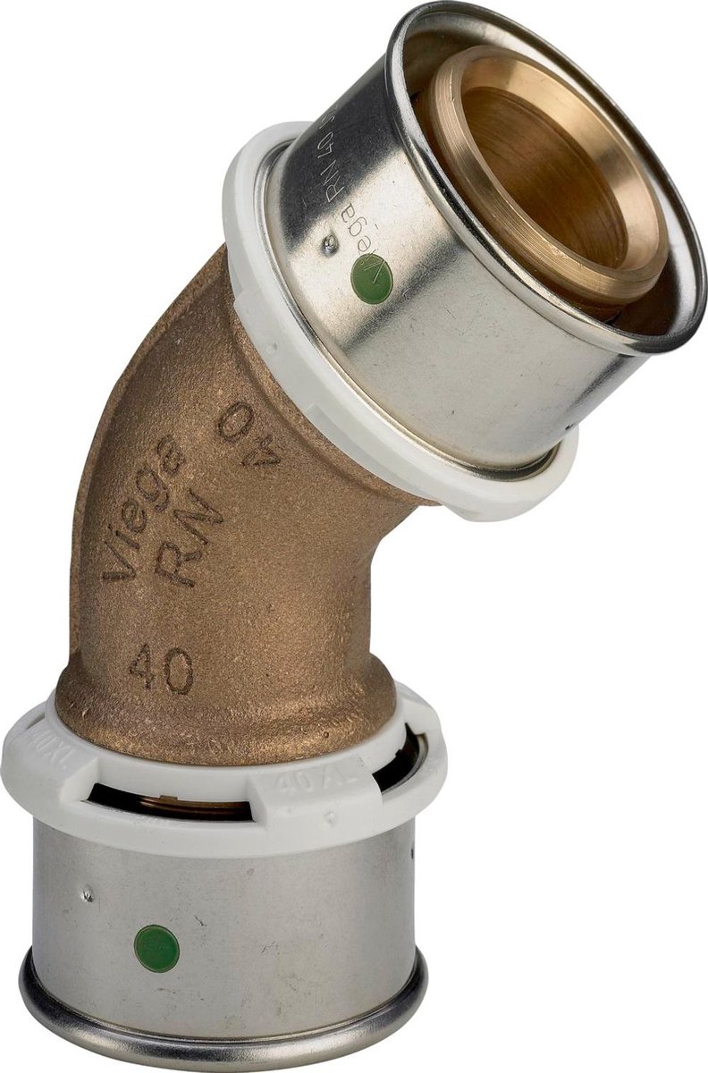 Viega Sanfix Fosta Sanfix P-bocht 45 graden, d 25mm roodkoper Modell 2126, 575052