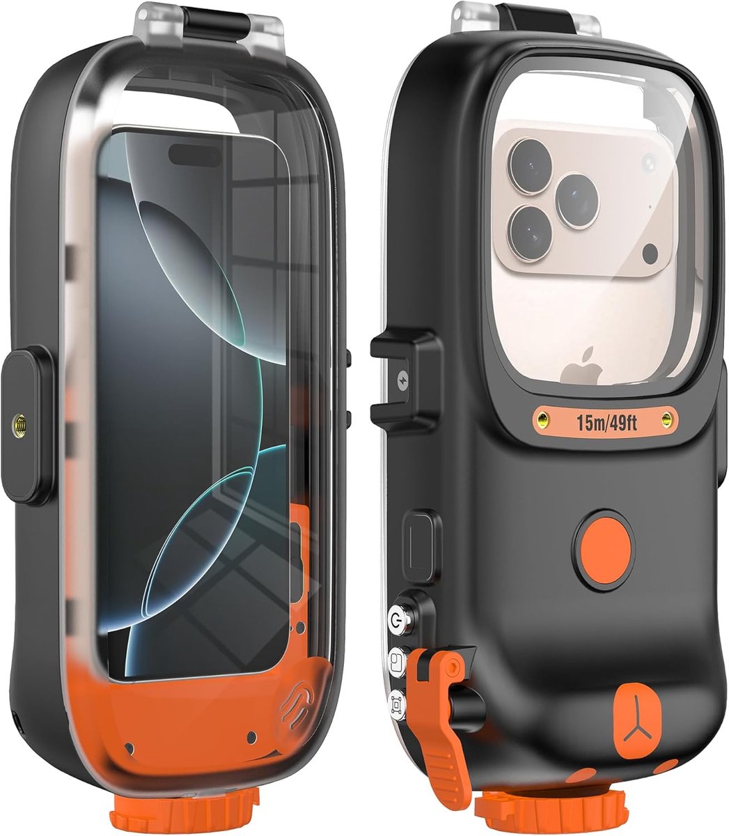 Universele telefoonhoes voor snorkelen en duiken, draadloze onderwaterverbinding voor foto's en video's, duikbehuizing met handgreep, Geschikt voor Galaxy S25/S24 Ultra, Pixel 10/10 Pro en alle andere Android-telefoons (Zwart). – productfoto 1 van Bol.com